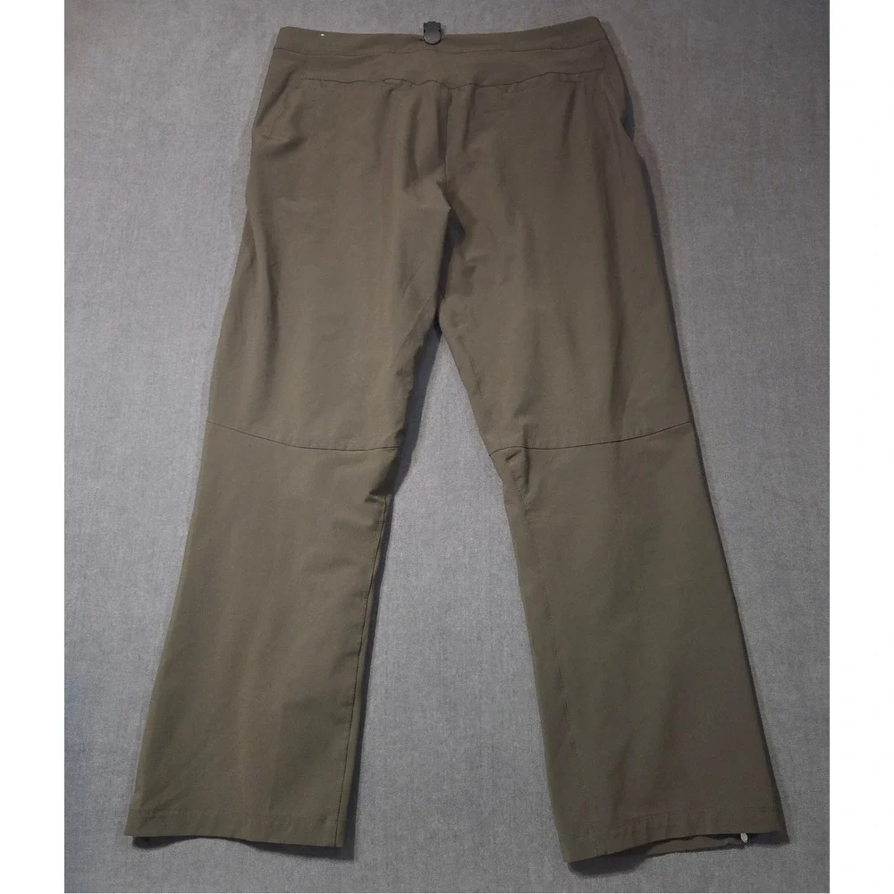 Nike Hiking Pants Womens XL Olive Green Fit Dry Belted Outdoor Trousers